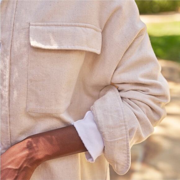 Frank & Eileen Mcloghlin Utility Shirt in Natural XS - Picture 5 of 10